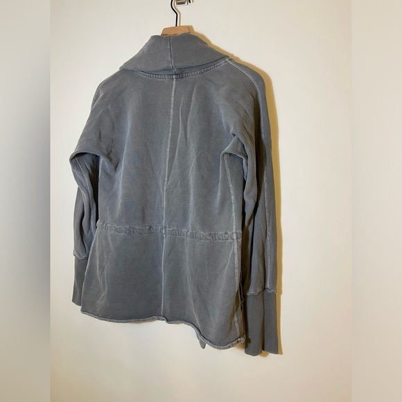 Standard James Perse Cardigan Women 1 Gray Open Front Jacket Shawl Collar - Picture 7 of 10